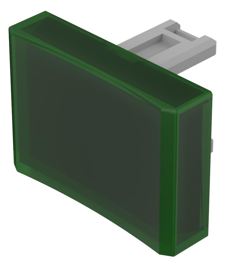 EAO Green Rectangular Push Button Lens for Use with Push Button