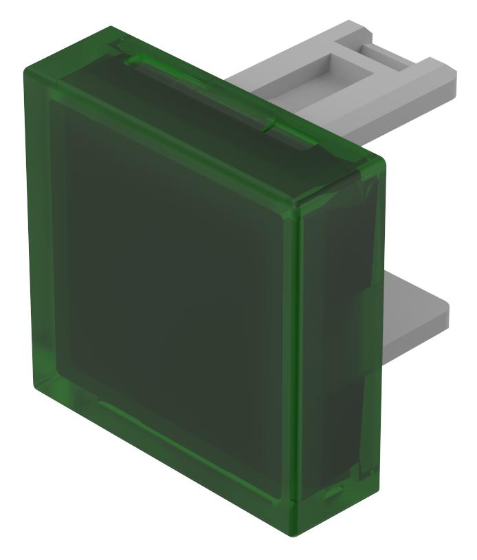 EAO Green Square Push Button Lens for Use with Push Button