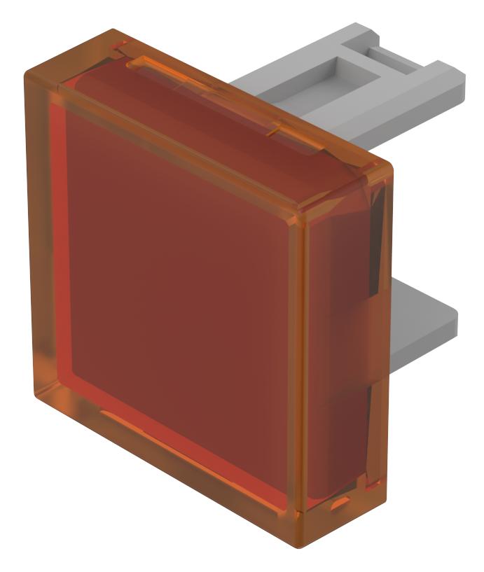 EAO Orange Square Push Button Lens for Use with Push Button