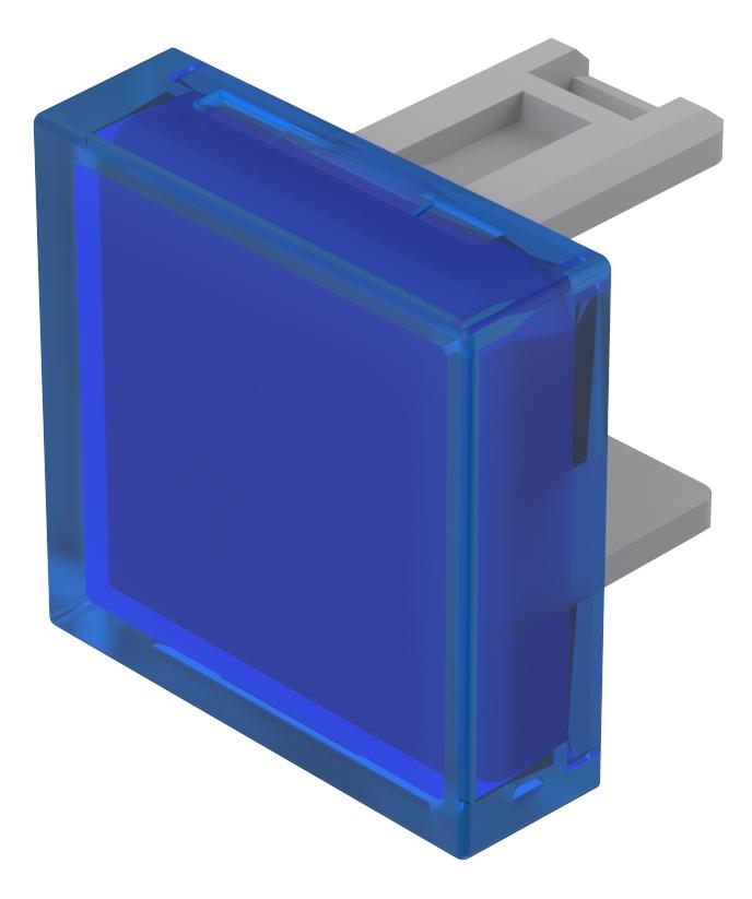 EAO Blue Square Push Button Lens for Use with Push Button