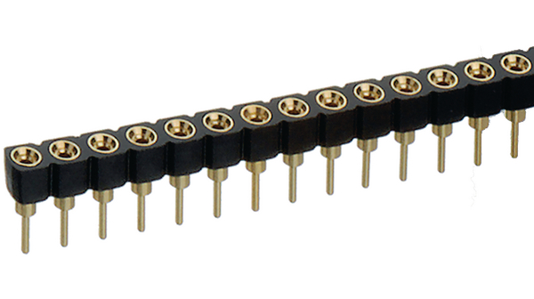 Preci-Dip 310 Series Straight Through Hole PCB Header, 20 Contact(s), 2.54 mm Pitch, 1 Row, Unshrouded