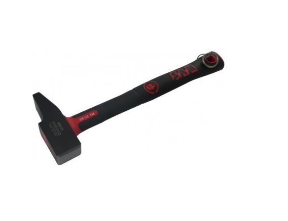 SAM Steel Head Riveting Hammer with Fibreglass Handle, 1100 g