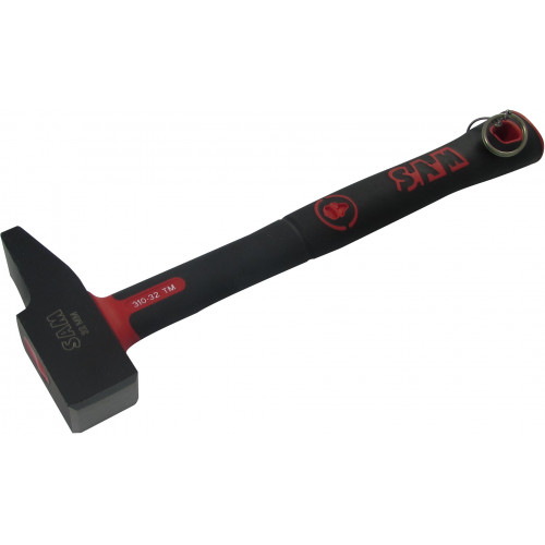 SAM Steel Head Riveting Hammer with Fibreglass Handle, 2900 g