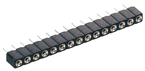 4 Way Preci-Dip Straight Through Hole 2.54 mm Pitch SIL Socket 100 V ac, 150V dc, Solder, 3A