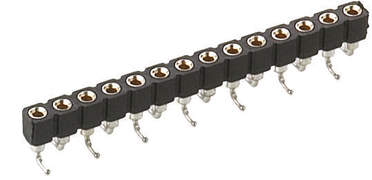 4 Way Preci-Dip Straight Surface 2.54 mm Pitch SIL Socket 100 V ac, 150V dc, Solder, 3A