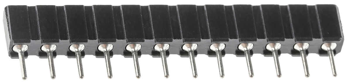 12 Way Preci-Dip Straight Through Hole 2.54 mm Pitch SIL Socket 150V dc, Solder, 3A