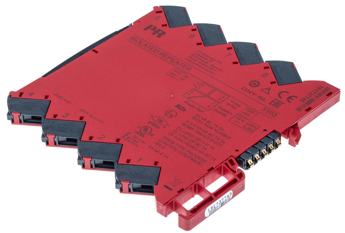 PR Electronics 3100 Series Isolating Signal Converter, Current Input, Current Output, 16.8V dc, 31.2 V dc Supply, ATEX