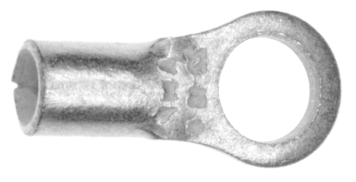 TE Connectivity, Budget Uninsulated Ring Terminal, M3.5 Stud Size 22 AWG 16 AWG Wire Size