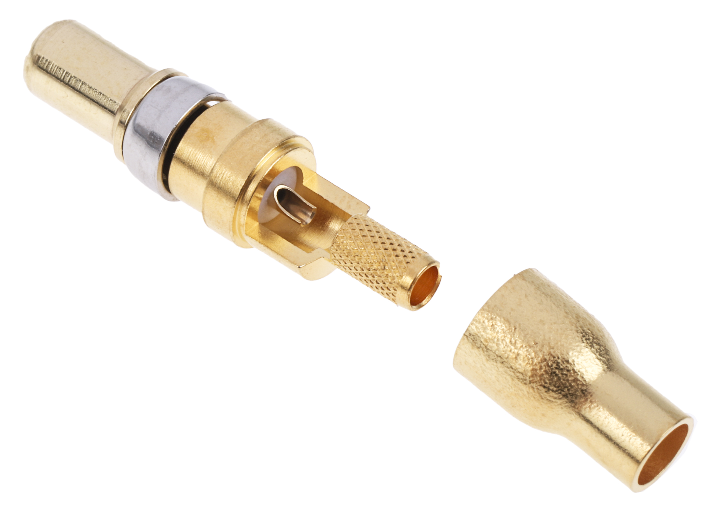 RS PRO Male Solder D-Sub Connector Coaxial Contact, Gold over Nickel