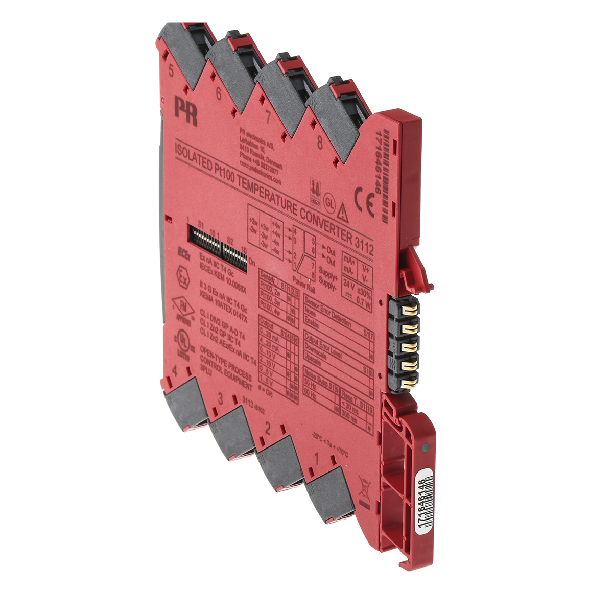 3112 PR Electronics  Temperature Converter Temperature Input 31.2V dc, 70 °C, -25 °C