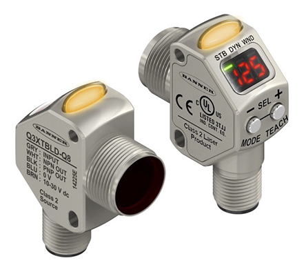 Banner Diffuse Contrast Sensor, Barrel Sensor, 0 → 150 mm Detection Range