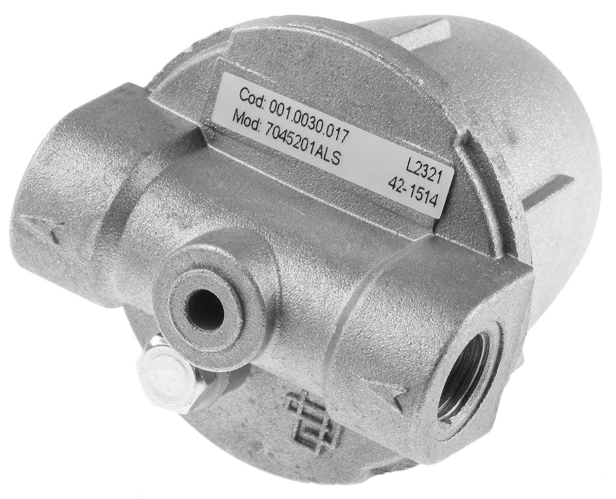 RS PRO 1 bar Aluminium Heating Oil Filter, 1/4 in BSPP, 61 mm 75 mm 61mm
