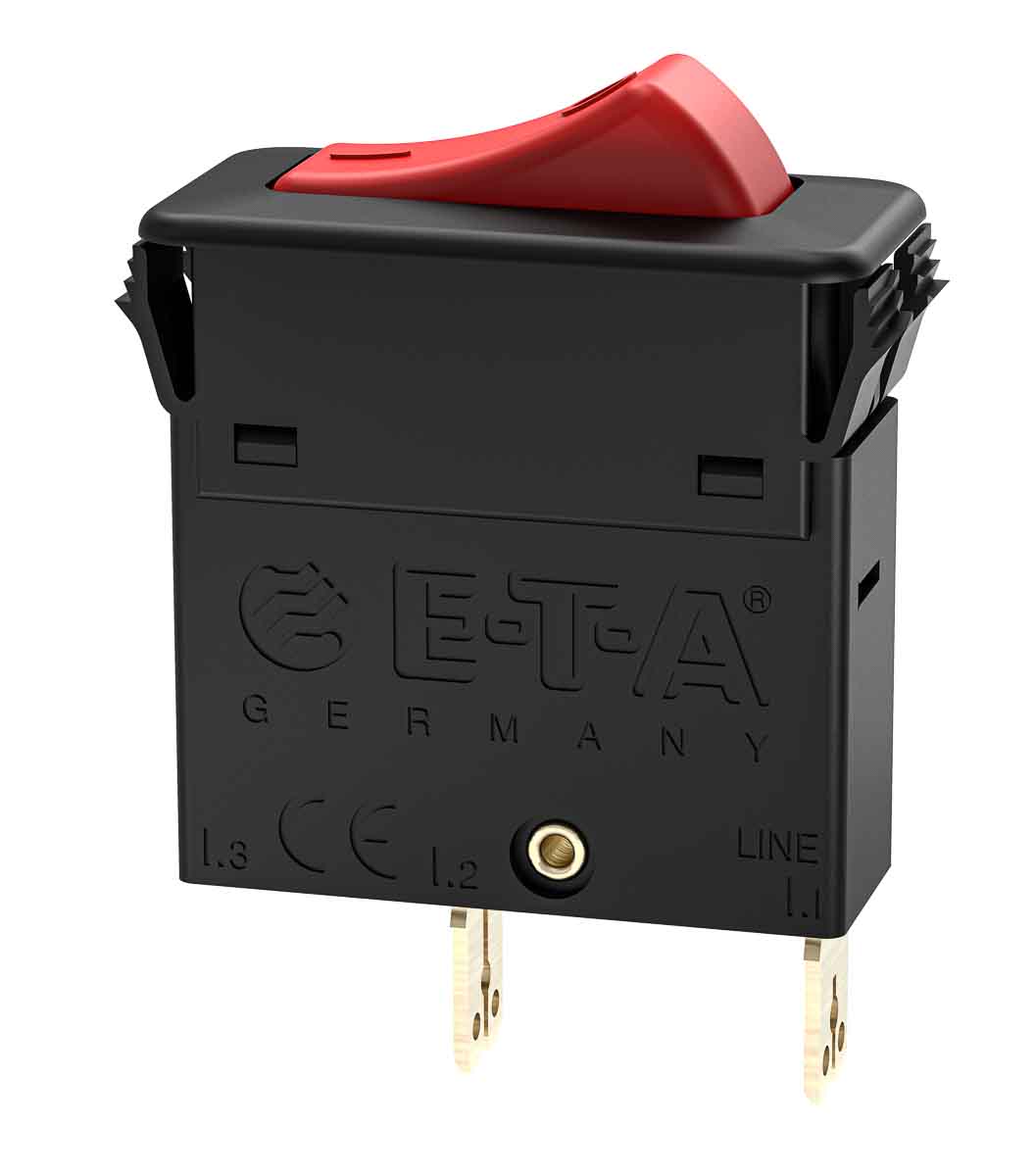 ETA 3130 Thermal Circuit Breaker - 1-Pole, Snap-in, 5A Current Rating, 25 A, 240V ac, 48 V dc