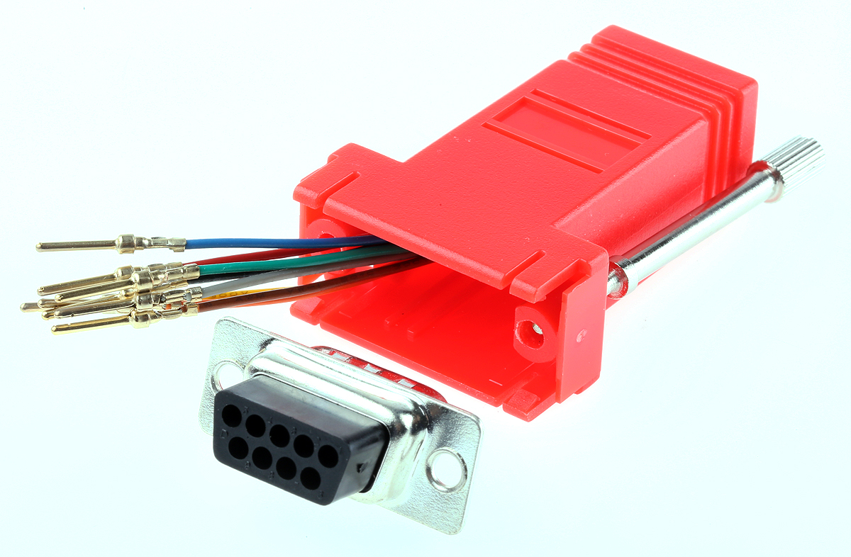 314-8098 RS PRO D-Sub Adapter 9-Way D-Sub to Male Male RJ45 Female Female