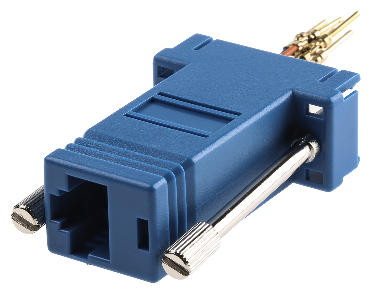 314-8149 RS PRO D-Sub Adapter 9-Way D-Sub to Male Male RJ45 Female Female