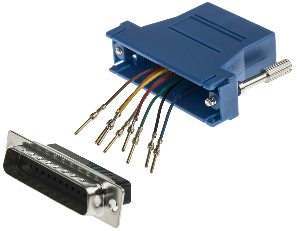 RS PRO D-Sub Adapter 25-Way D-Sub to Male Male RJ45 Female Female