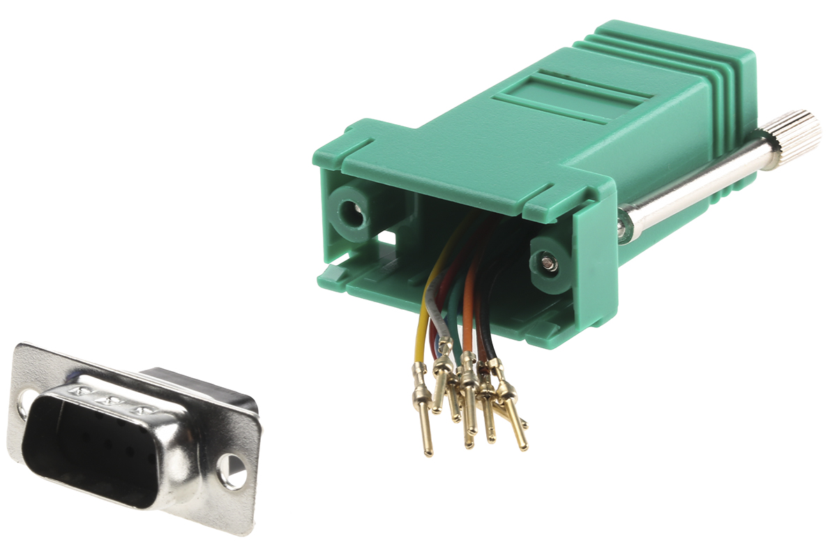RS PRO D-Sub Adapter 9-Way D-Sub to Male Male RJ45 Female Female