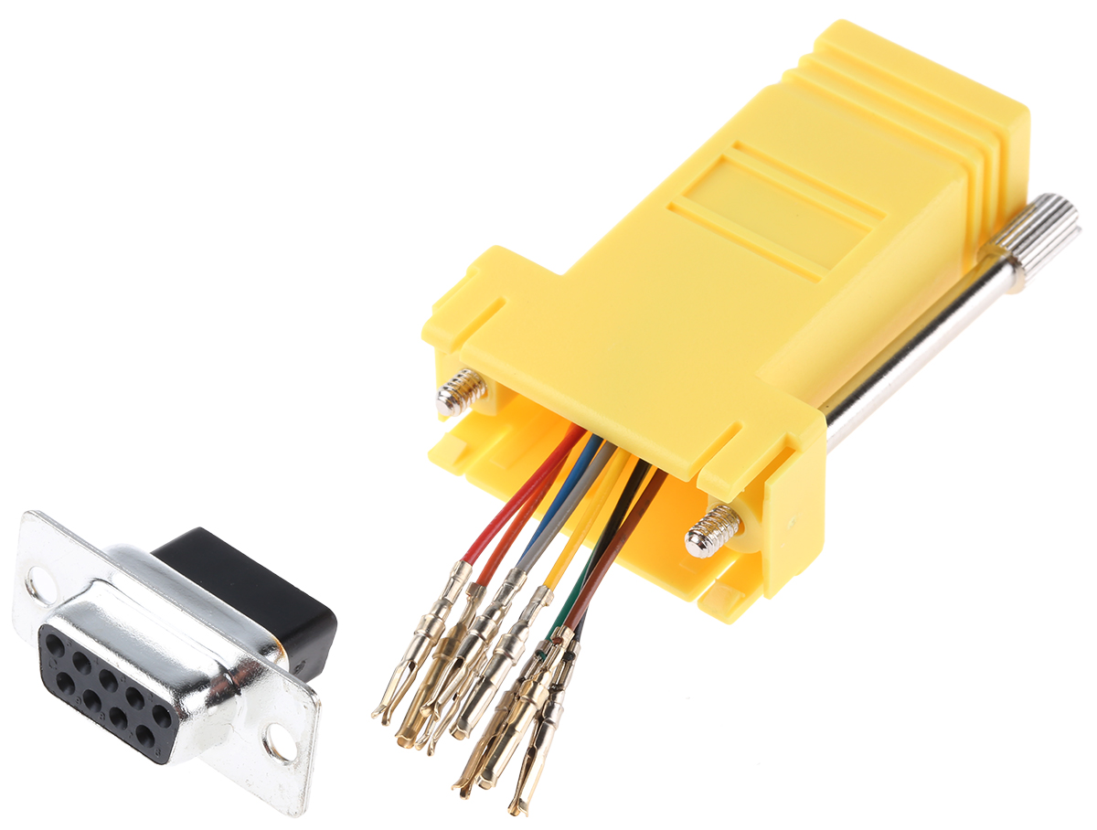 RS PRO D-Sub Adapter 9-Way D-Sub to Female Female RJ45 Female Female