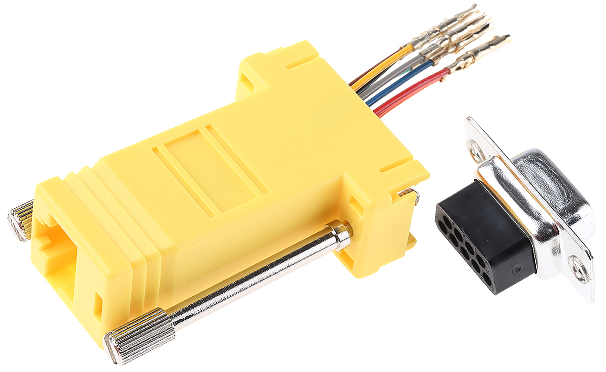 314-8234 RS PRO D-Sub Adapter 9-Way D-Sub to Female Female RJ45 Female Female