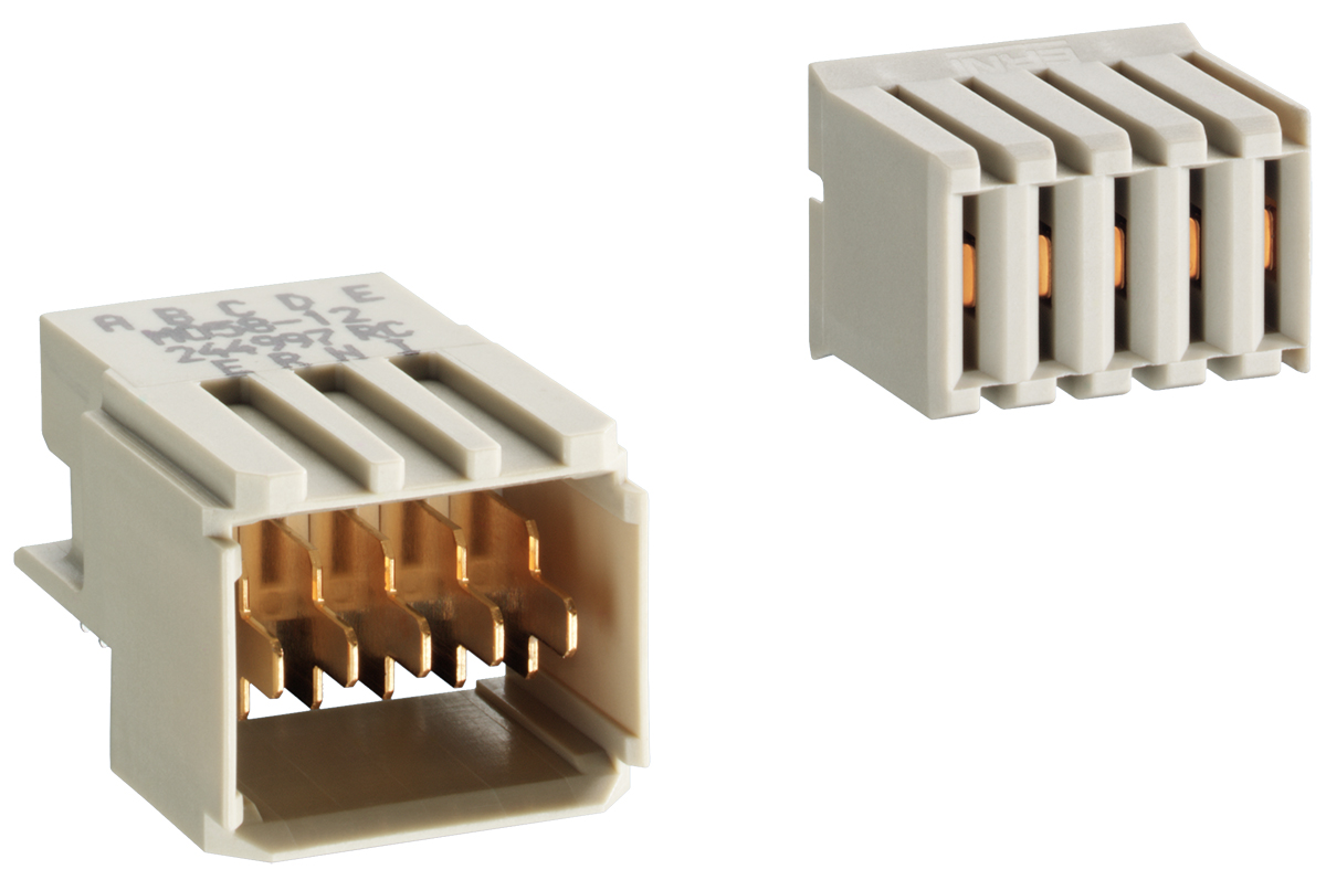 ERNI, ERmet 2mm Pitch Universal Power Module Backplane Connector, Female, Vertical, 5 Column, 4 Row, 6 Way