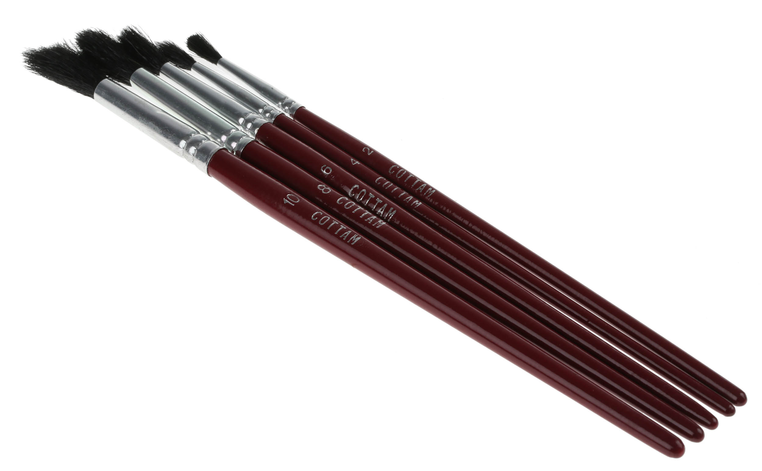 Cottam Mixed Goat Hair Paint Brush Set with Round Bristles