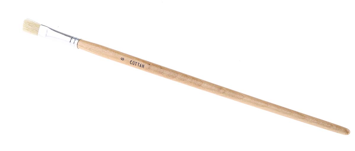 Cottam Thin, 9.5 mm Synthetic Paint Brush with Flat Bristles
