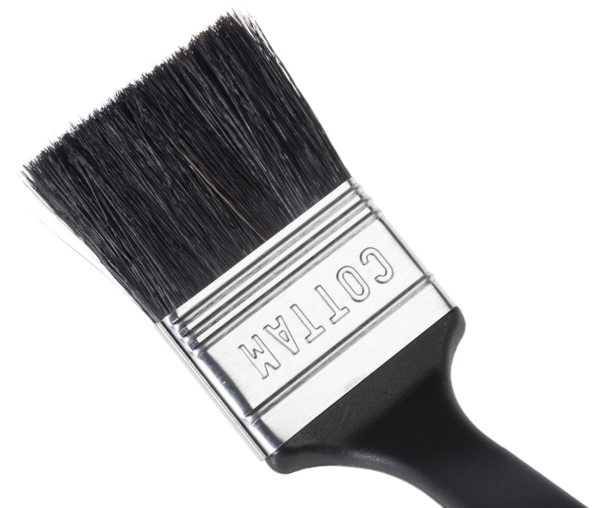 315-2621 Cottam Medium, 50.8 mm Synthetic Angled Paint Brush with Flat Bristles