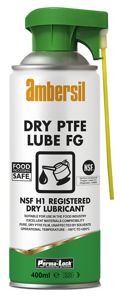 Ambersil Perma-Lock FG Dry Lubricant Polytetrafluoroethylene 400 ml Aerosol