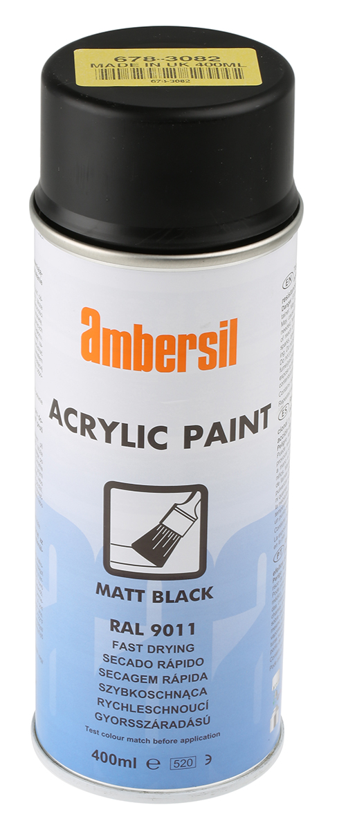 Ambersil 400 ml RAL 9011 Black Matt Spray Paint