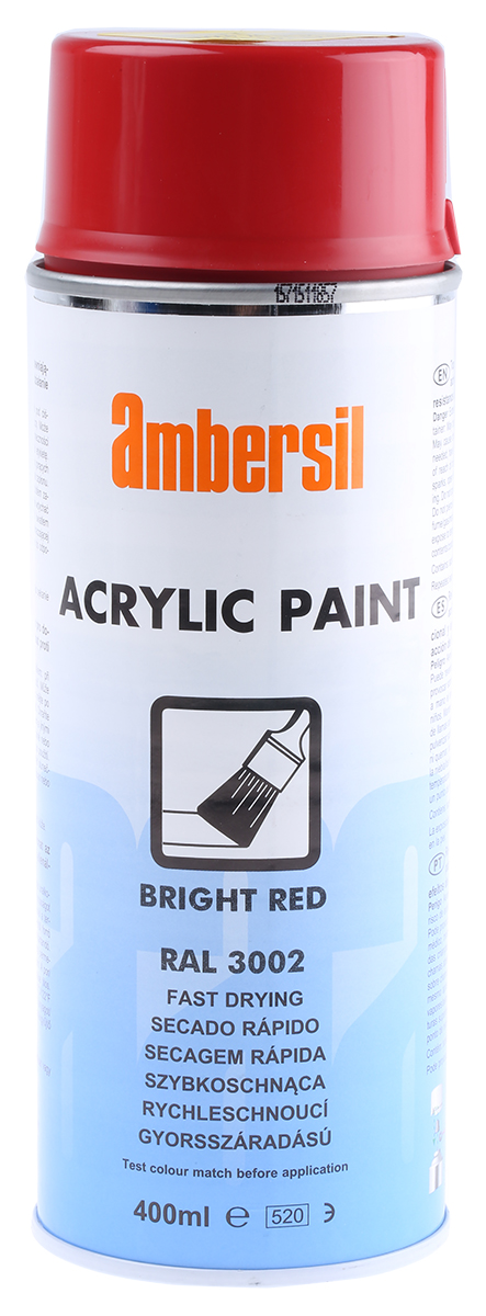 Ambersil 400 ml RAL 3000 Red Gloss Spray Paint