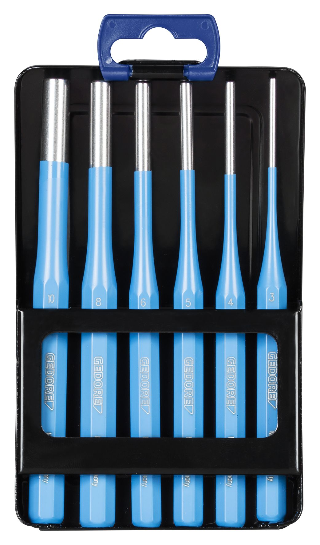 Gedore 6-Piece Punch Set, Parallel Pin Punch, 10mm Shank