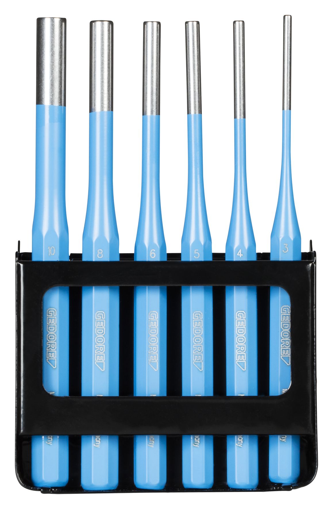 316d Gedore 6-Piece Punch Set, Parallel Pin Punch, 10mm Shank