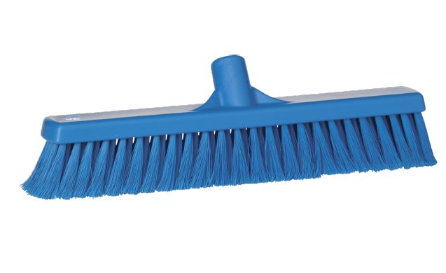 Vikan Broom, Blue With Polypropylene Bristles for Dry Areas