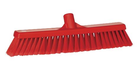 Vikan Broom, Red With Polypropylene Bristles for Dry Areas