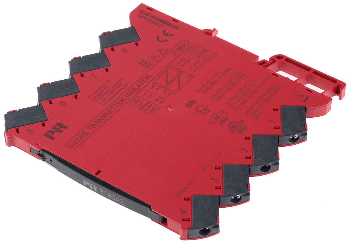 PR Electronics 3100 Series Current Isolator, Current Input, Current Output, 35V dc, 6 V dc Supply, EAC, FM, EU RO
