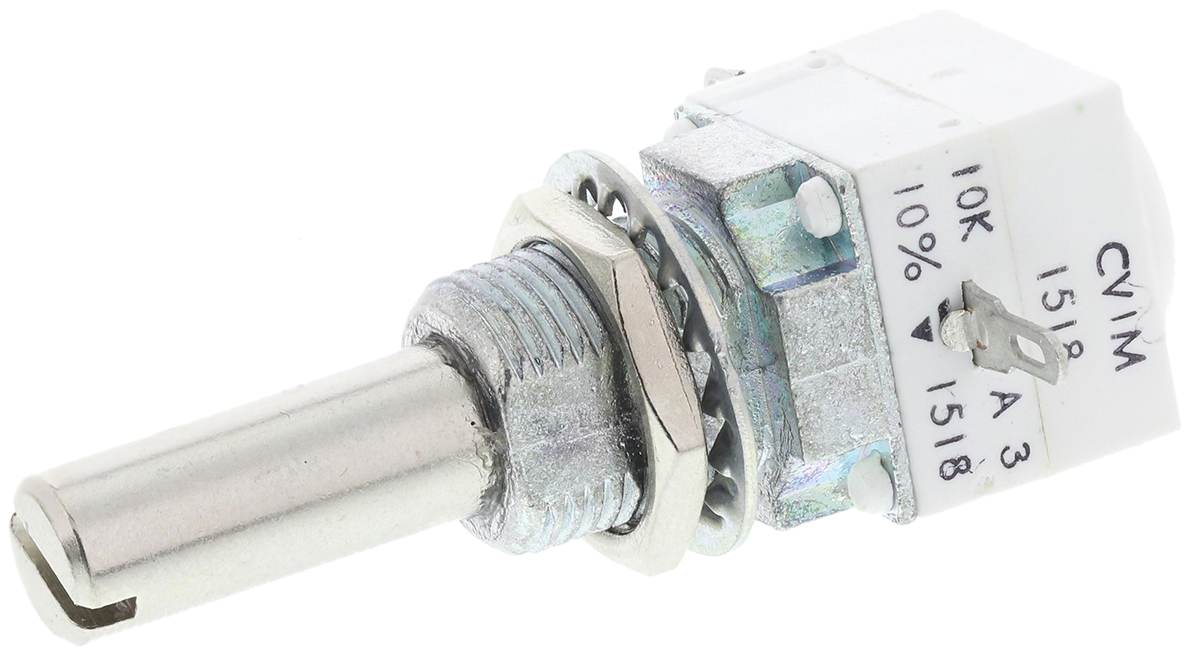 Vishay P11S 10kΩ Rotary Potentiometer 1-Gang Panel Mount, P11S2V0FLSY00D0047
