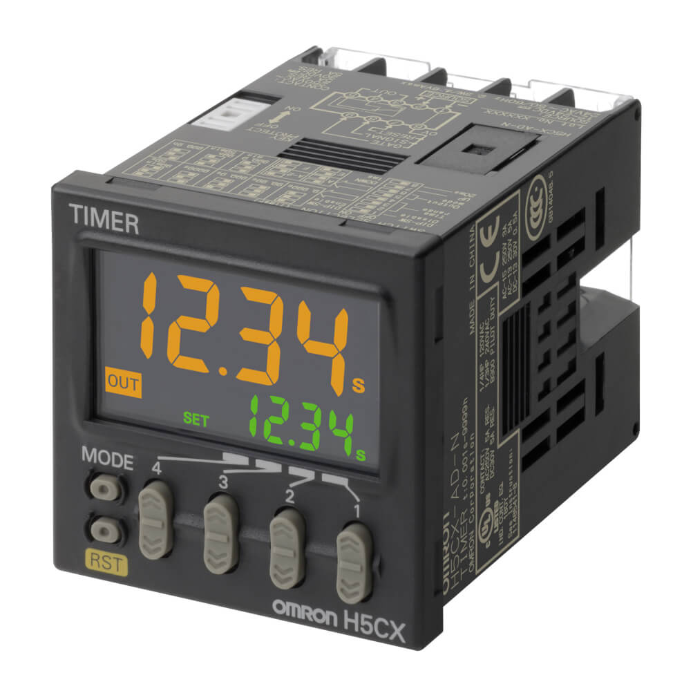 h5cx-ad-n Omron Multi Function Timer Relay, Screw, 0.001 s → 9999 h, 1 Contacts, SPDT, 12 → 24 V ac/dc