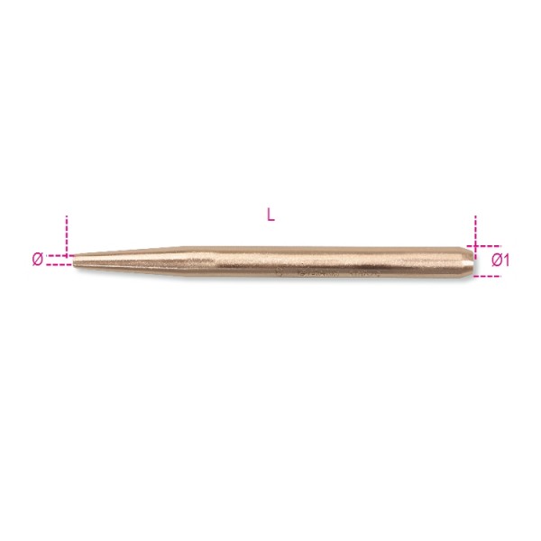 BETA 1-Piece Punch, Drift Punch, 7mm Shank, 150 mm Overall