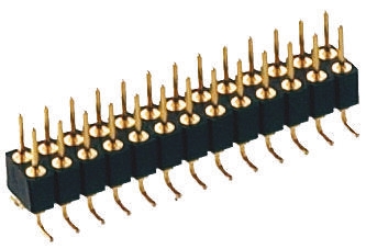 Preci-Dip 832 Series Straight Surface Pin Header, 20 Contact(s), 2 mm Pitch, 2 Row, Unshrouded