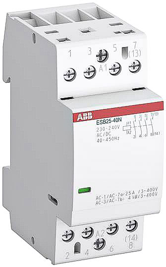 ABB EN25-30N-06 EN Contactor, 230 V ac Coil, 4-Pole, 25 A, 4 kW, 3NO, 230 → 240 V ac/dc