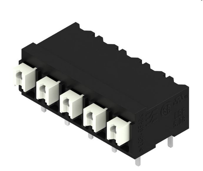 Weidmuller LSF Series PCB Terminal Block, 5-Contact, 5.08mm Pitch, Surface Mount, 1-Row, Through Hole Termination
