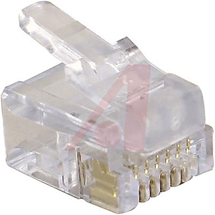 Cinch 32 Series RJ12 Connector Male, Cable, Cat5e Unshielded Straight 1 Port 6 Way
