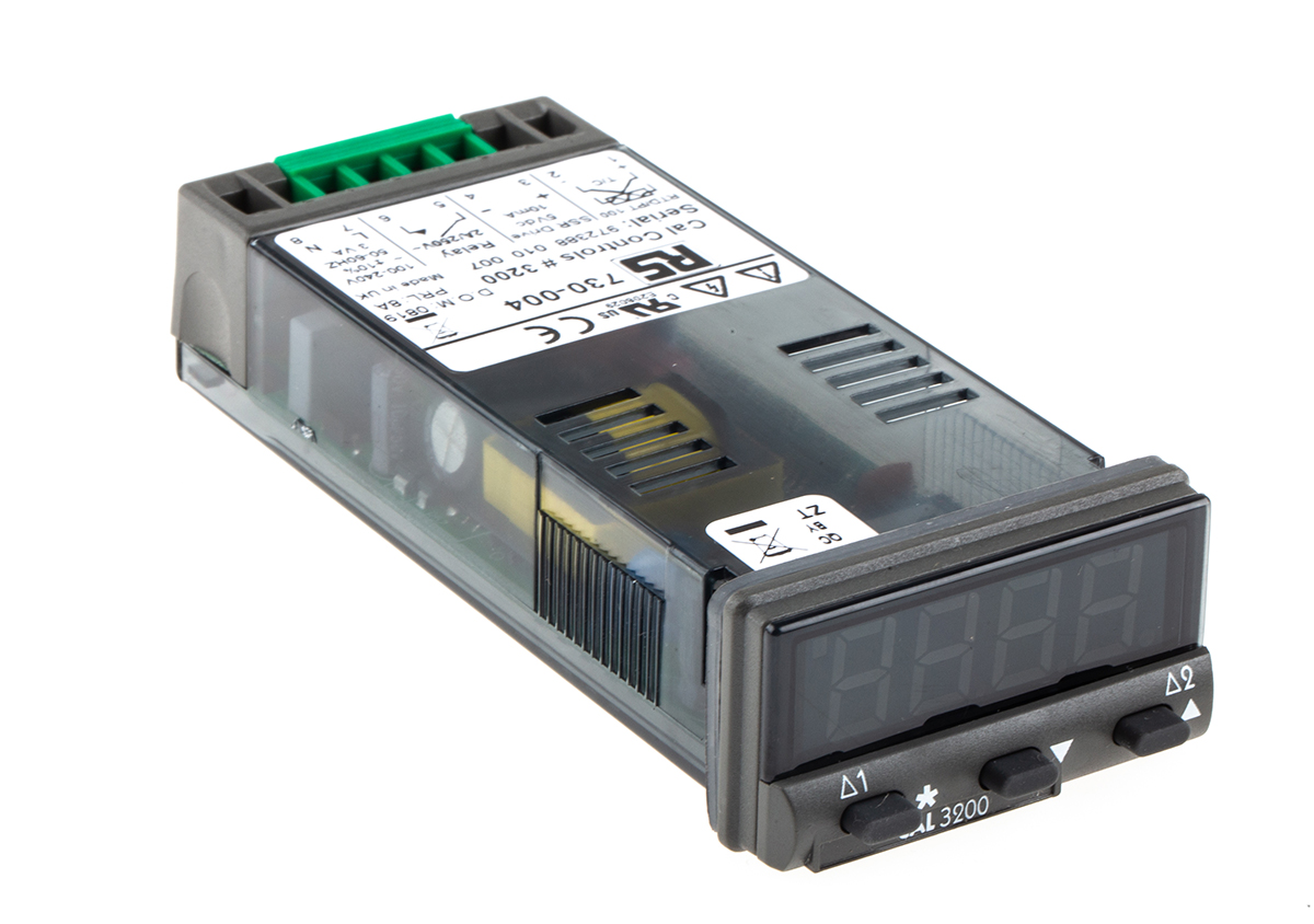 320000 CAL 3200 Panel PID Temperature Controller, 2 Output Relay, SSR 264V ac Temperature Control