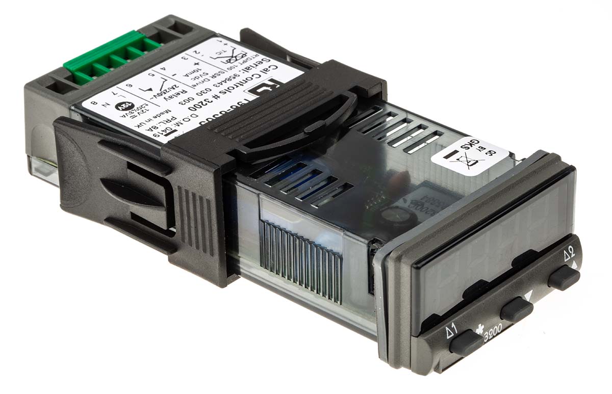 CAL 3200 Panel PID Temperature Controller, 2 Output Relay 12V ac/dc Temperature Control