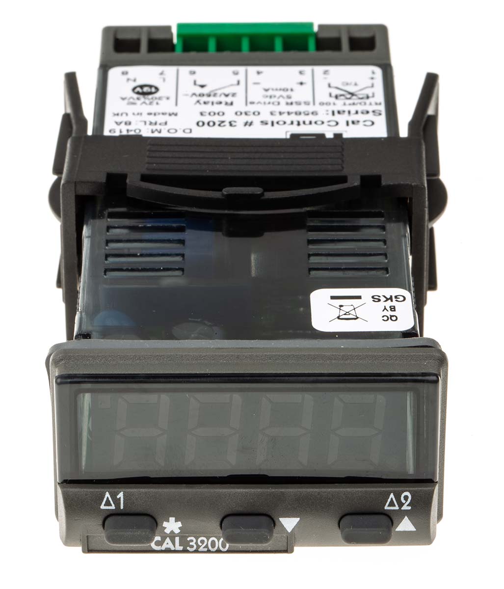 320040 CAL 3200 Panel PID Temperature Controller, 2 Output Relay 12V ac/dc Temperature Control
