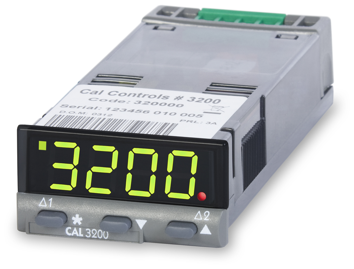 CAL 3200 Panel PID Temperature Controller, 2 Output Relay 24V ac/dc Temperature Control