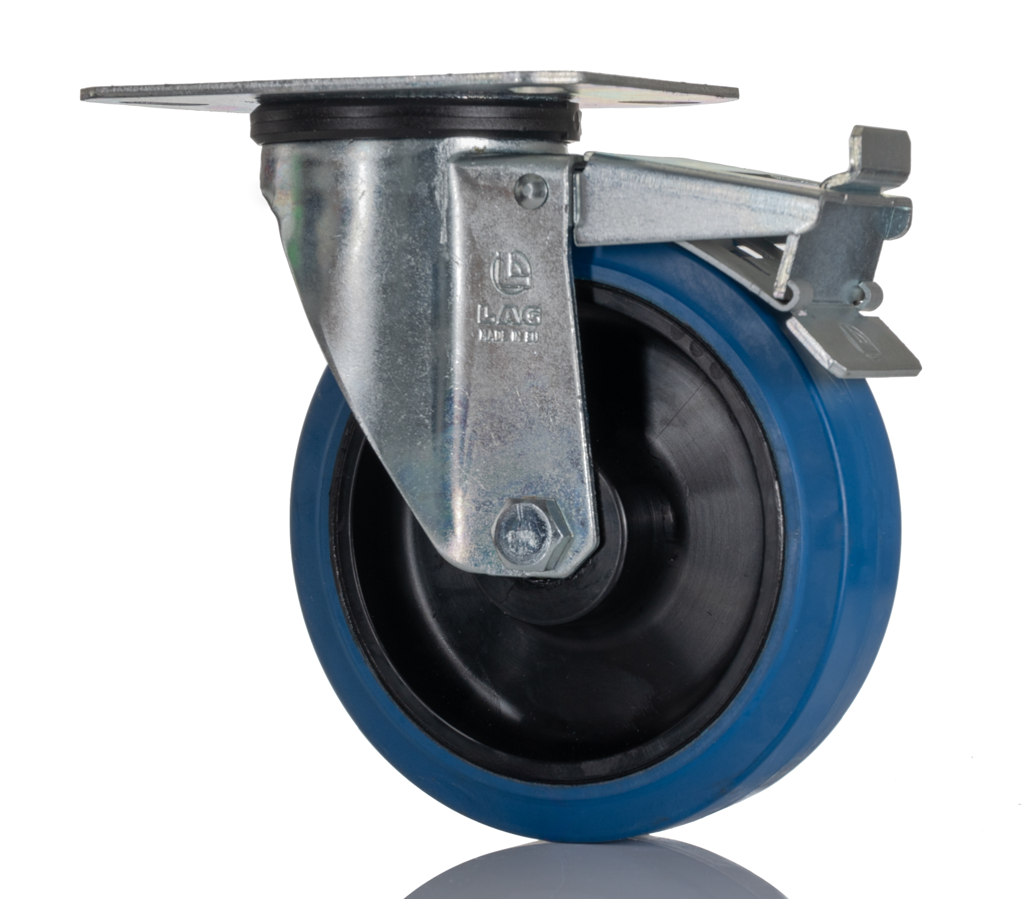 LAG Braked Swivel Castor, 200 kg Capacity, 150 mm Wheel
