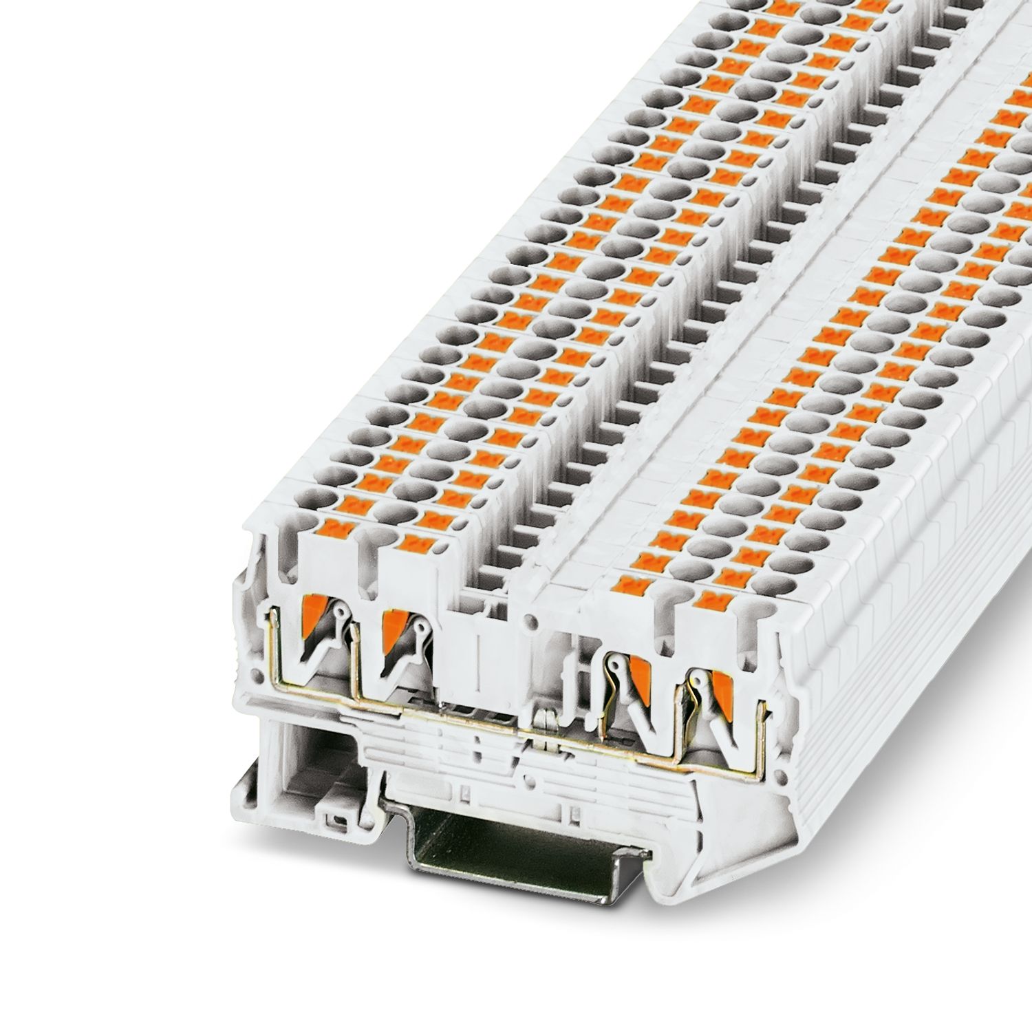 Phoenix Contact 4-Way DIN Rail Earth Terminal Block, 4mm², 12AWG Wire, Push-in, Polyamide Housing