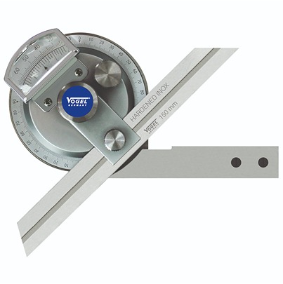 Vogel Vernier ° Bevel Protractor Hardened, Special Steel, Stainless Steel, Chromed Blade