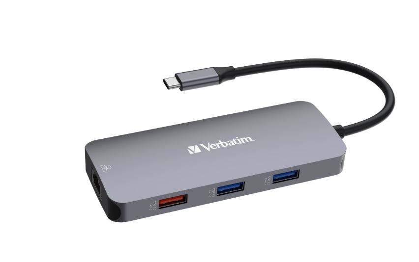 Verbatim 5 Port USB 3.2 USB Hub, USB Bus Powered, 121 mm